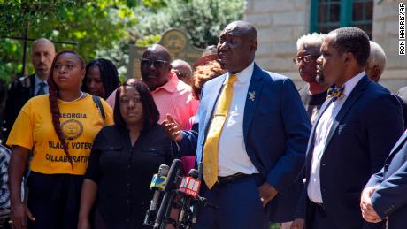 Attorney Ben Crump speaks at a news conference Friday regarding the death of Brianna Grier.